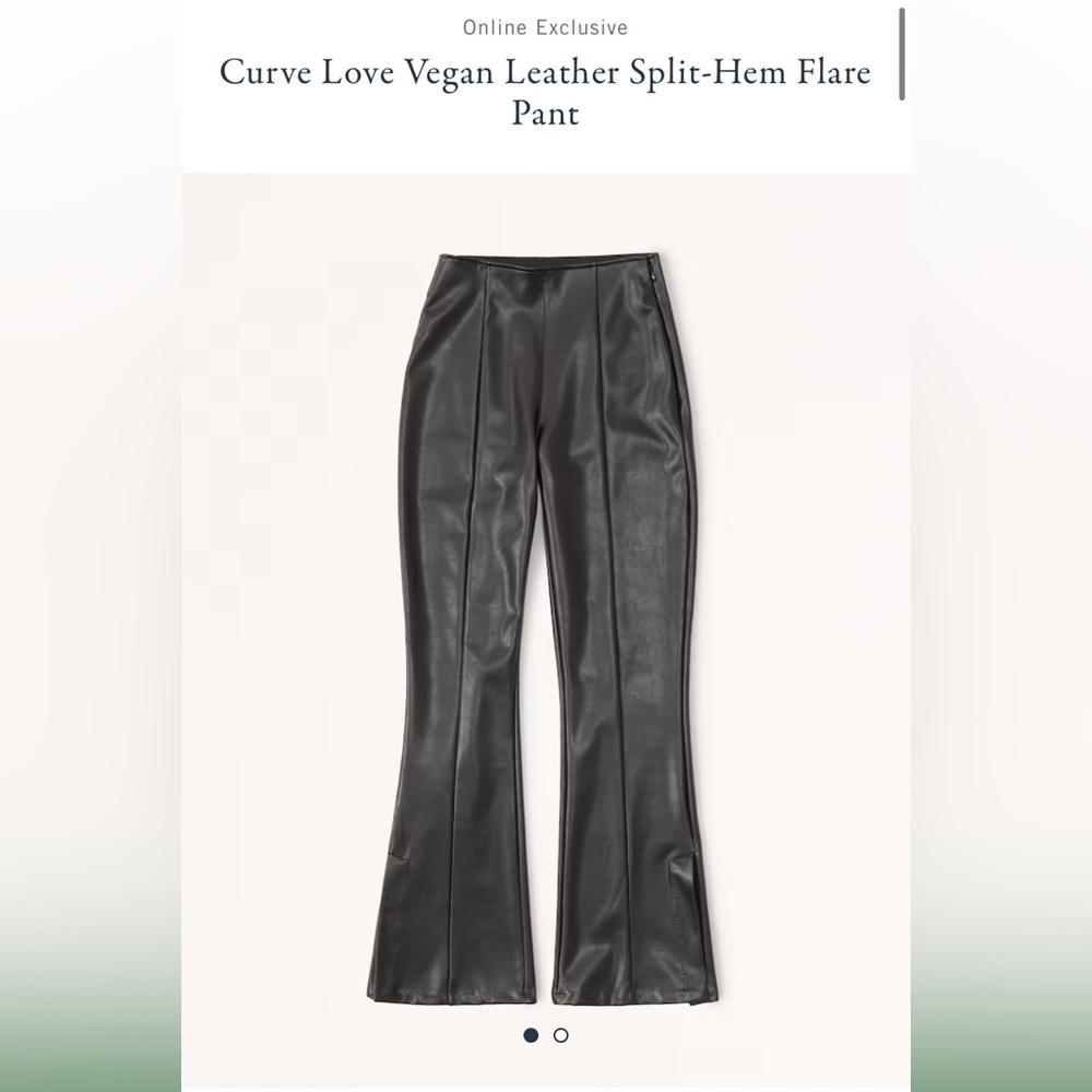 Curve Love Vegan Leather Split-Hem Flare Pant